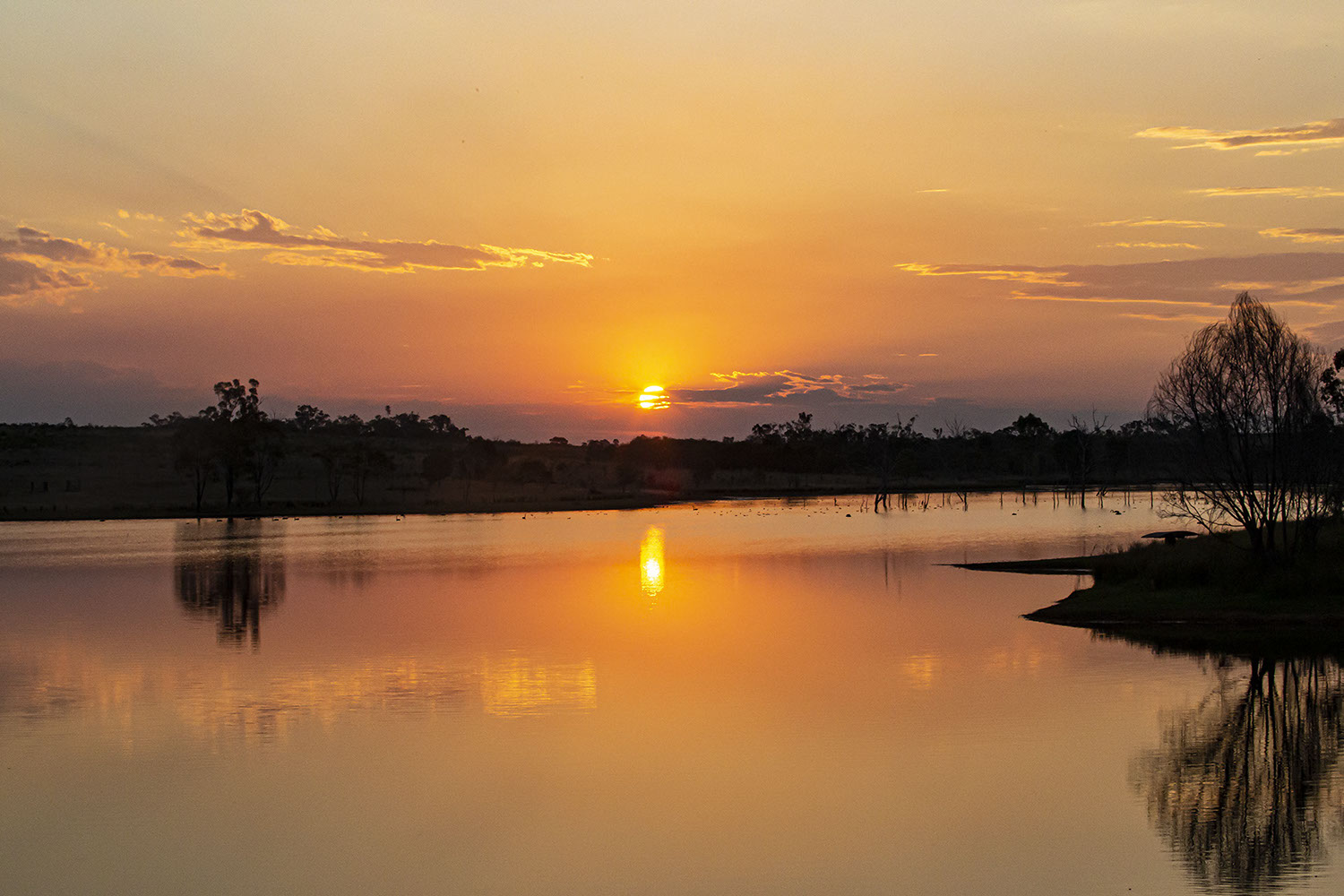 Sunset over the Lake