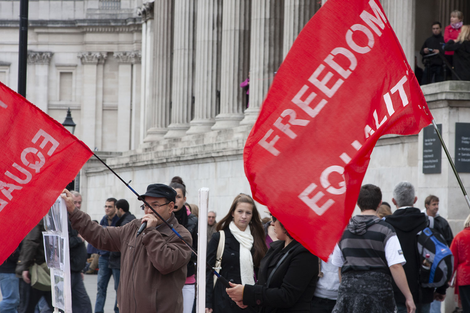Demonstration in London to support Freedom for minorities.