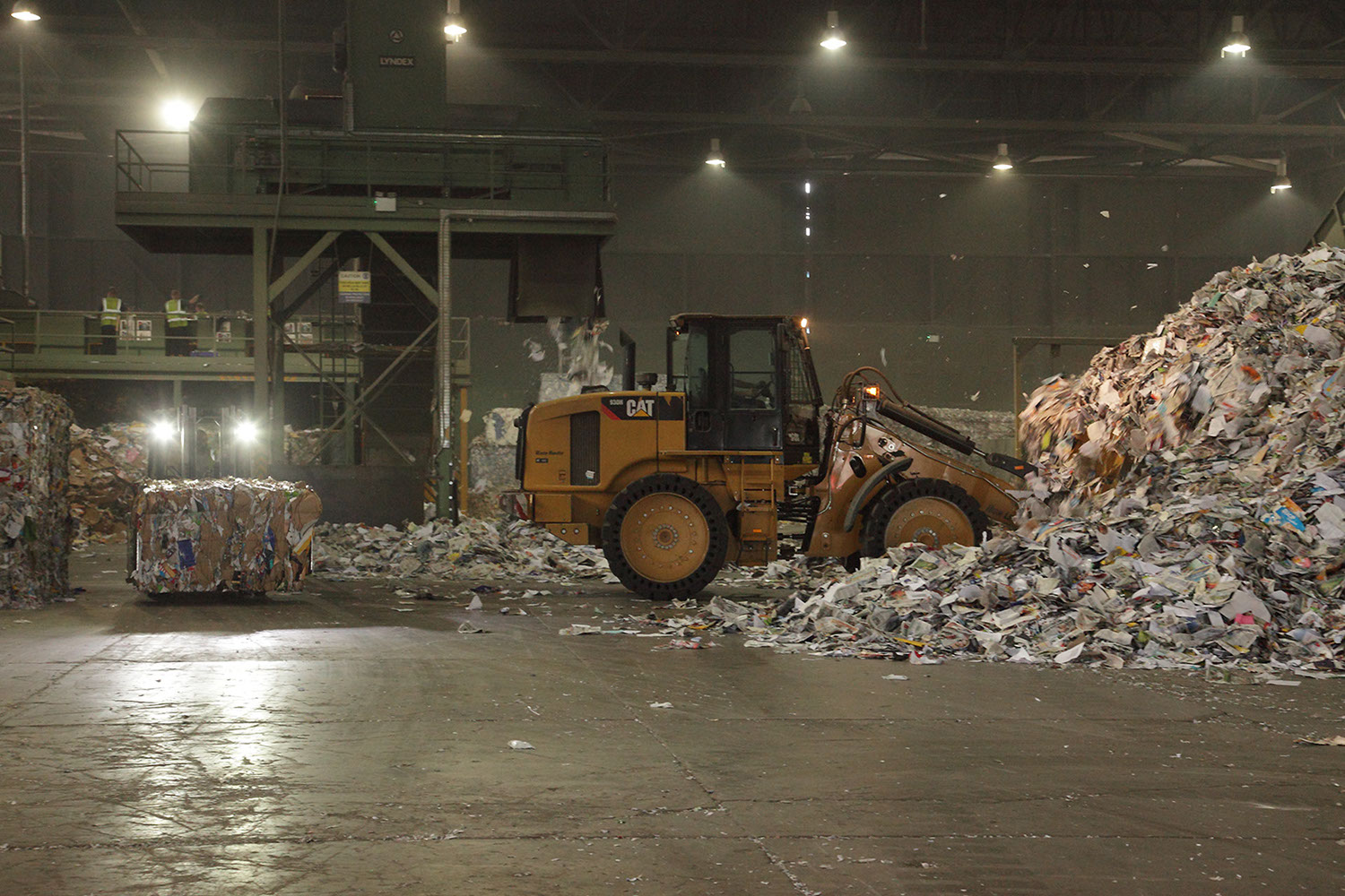 Inside Recyling Centre.